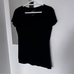 Garage V-Neck Tee in Black